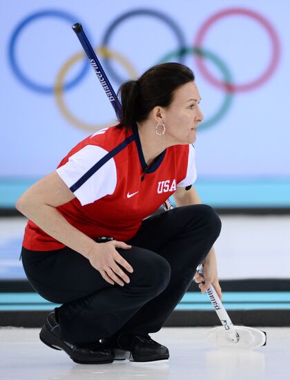 2014 Olympics. Curling. Women. Day five