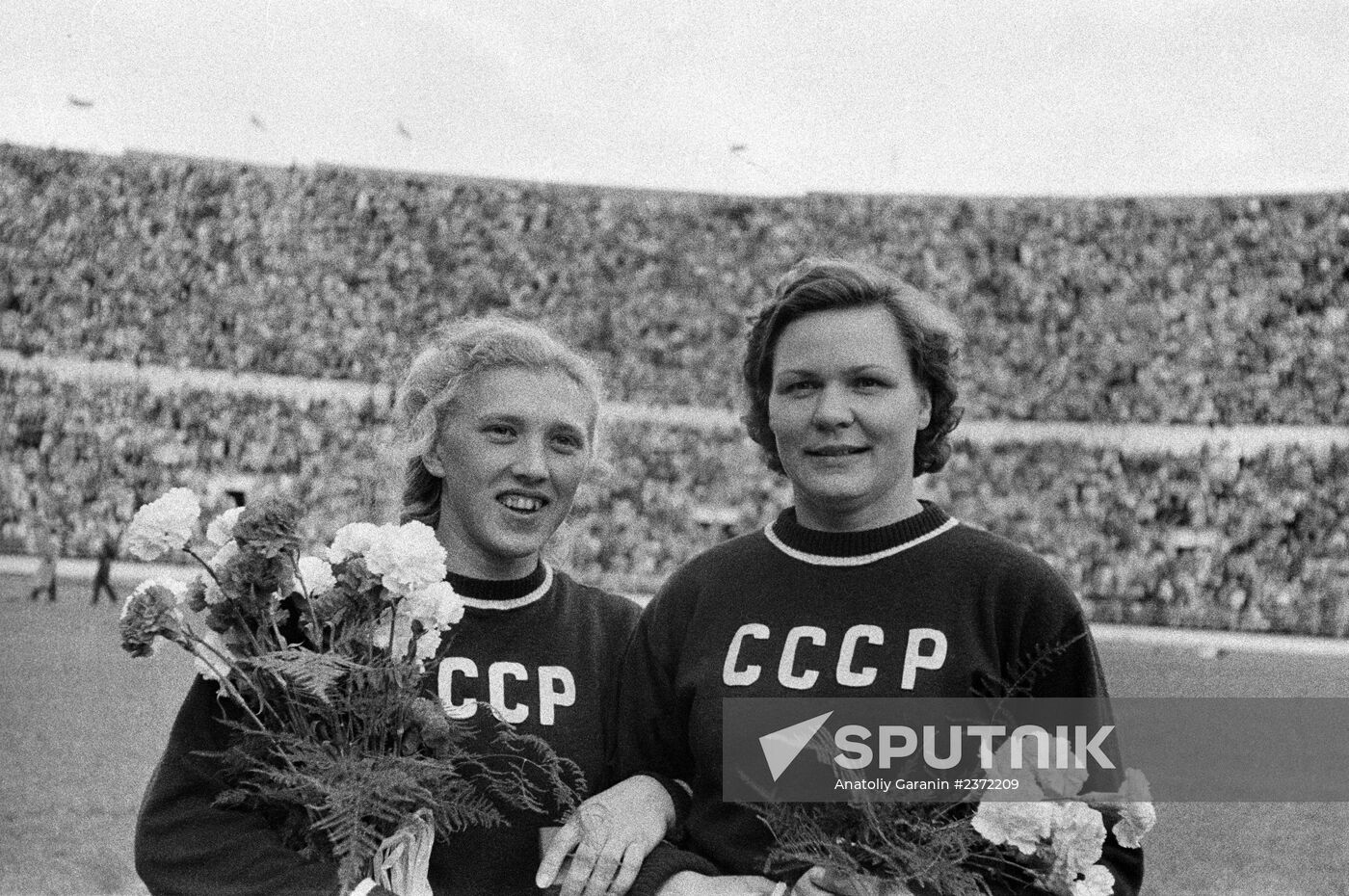 Track and field athletes Galina Zybina and Klavdia Tochonova