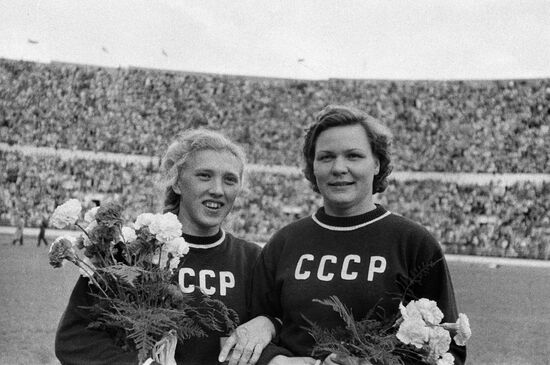Track and field athletes Galina Zybina and Klavdia Tochonova
