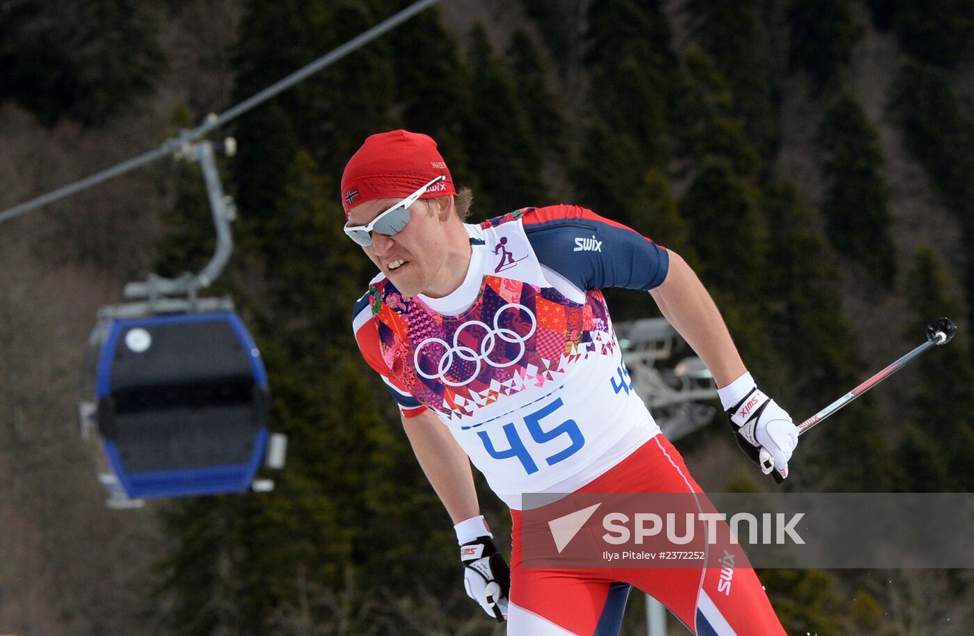 2014 Olympics. Cross-country skiing. Men. Individual race