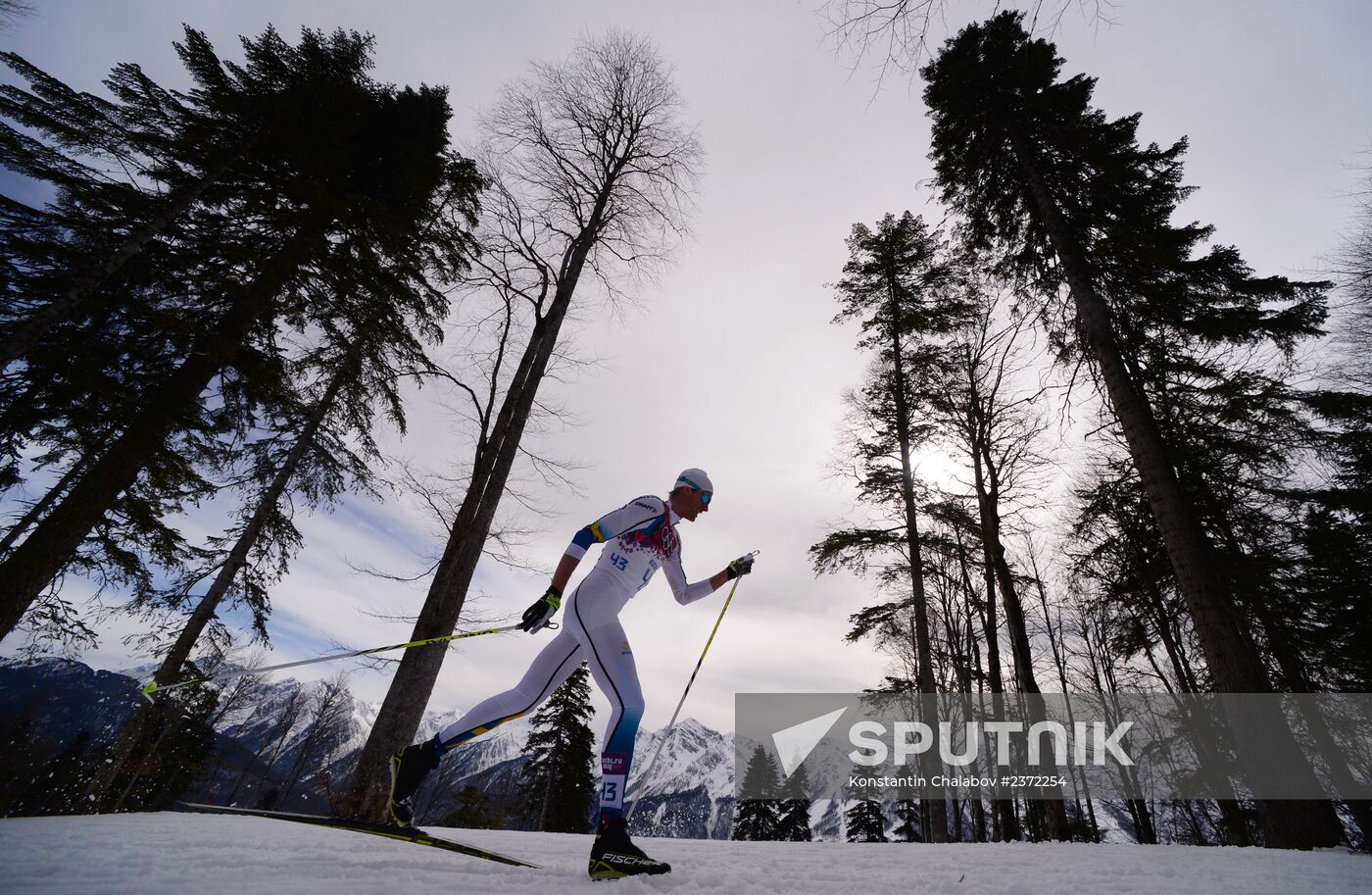 2014 Olympics. Cross-country skiing. Men. Individual race