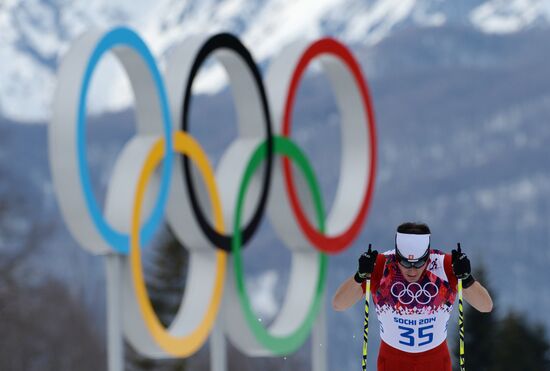 2014 Olympics. Cross-country skiing. Men. Individual race