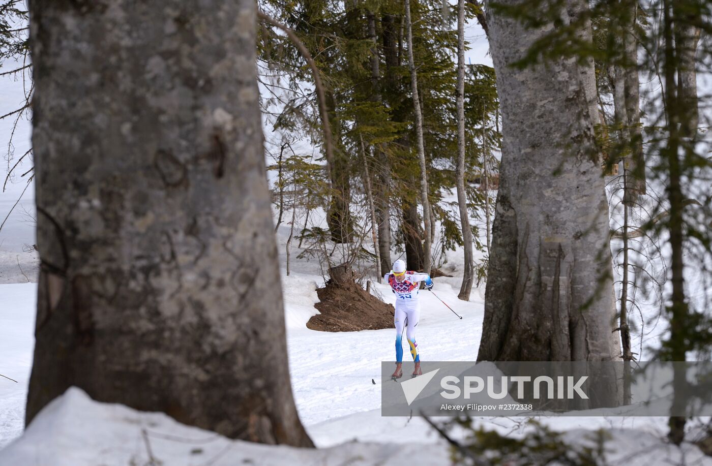 2014 Olympics. Cross-country skiing. Men. Individual race