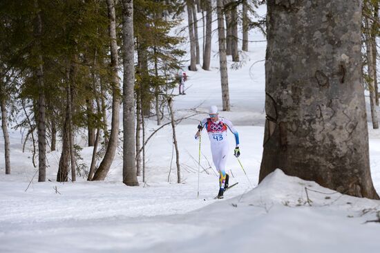 2014 Olympics. Cross-country skiing. Men. Individual race