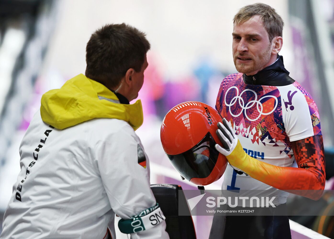 2014 Winter Olympics. Skeleton. Men. Day One