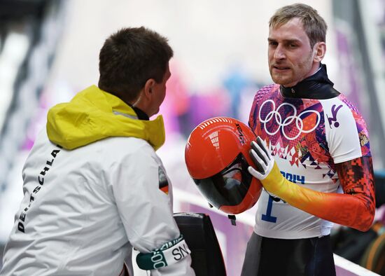 2014 Winter Olympics. Skeleton. Men. Day One