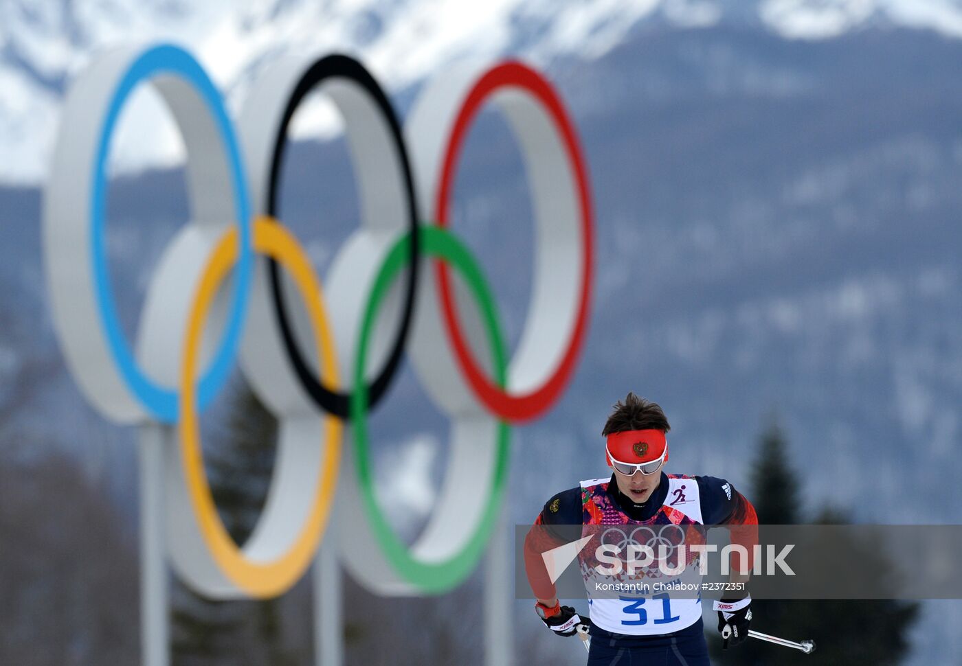 2014 Olympics. Cross-country skiing. Men. Individual race