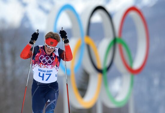 2014 Olympics. Cross-country skiing. Men. Individual race