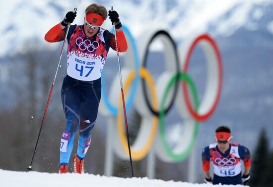 2014 Olympics. Cross-country skiing. Men. Individual race