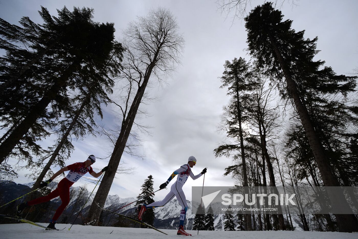2014 Olympics. Cross-country skiing. Men. Individual race