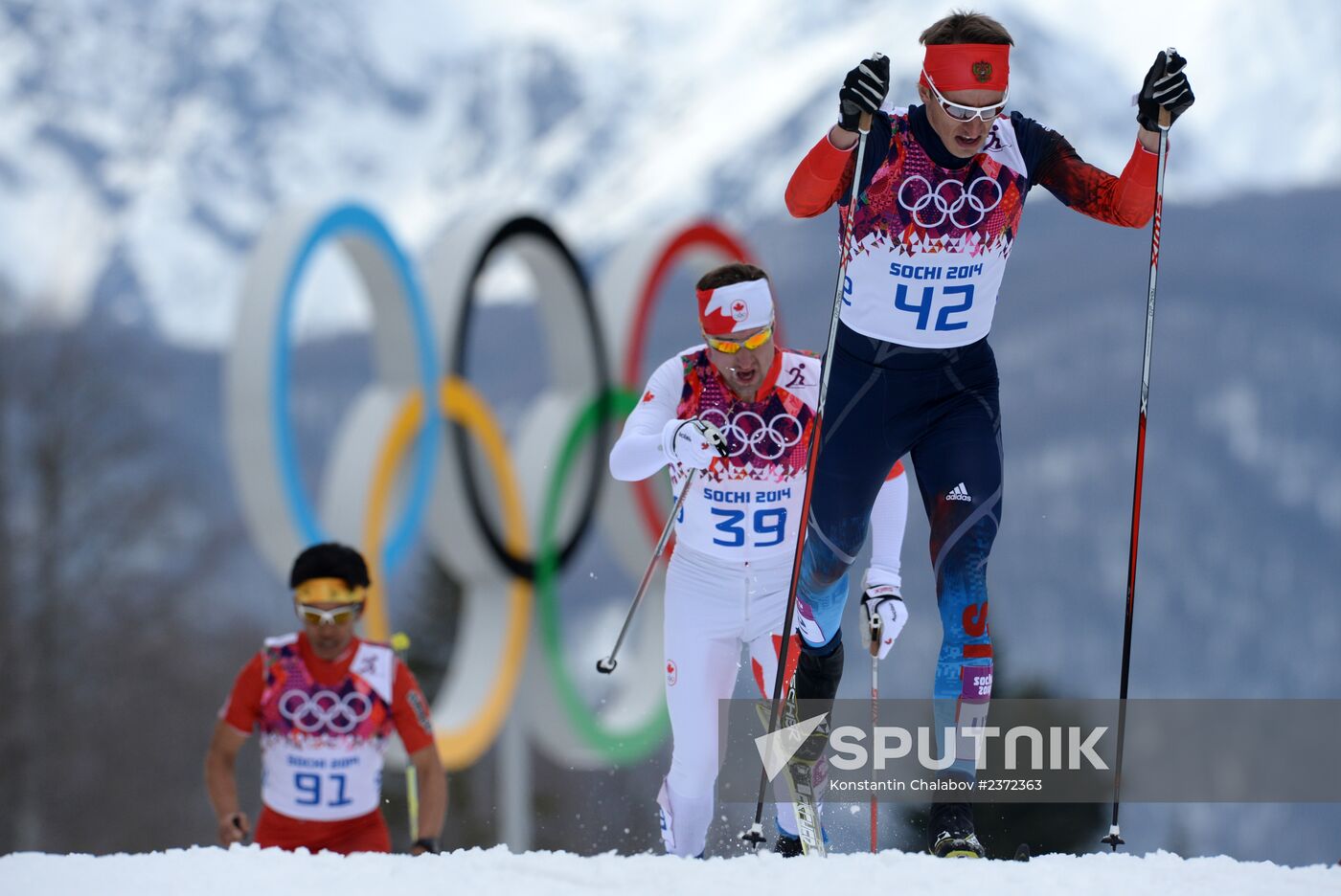 2014 Olympics. Cross-country skiing. Men. Individual race