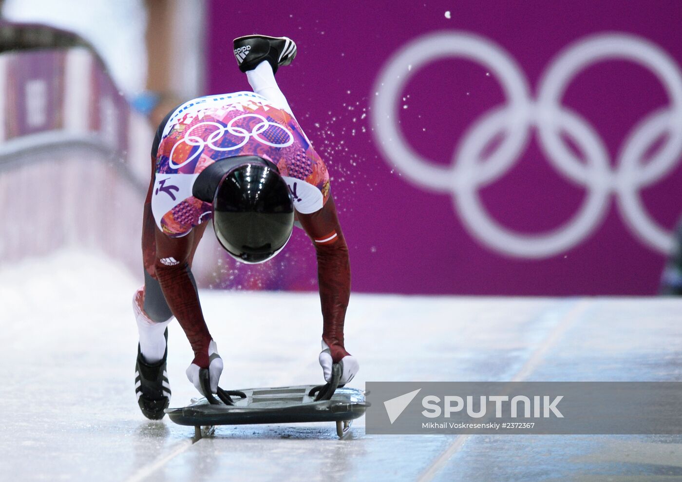 2014 Winter Olympics. Skeleton. Men. Day One