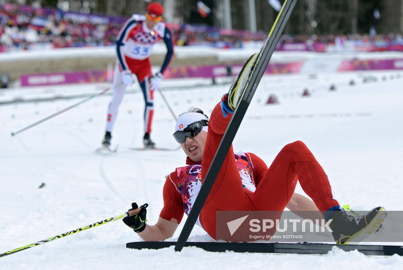 2014 Olympics. Cross-country skiing. Men. Individual race