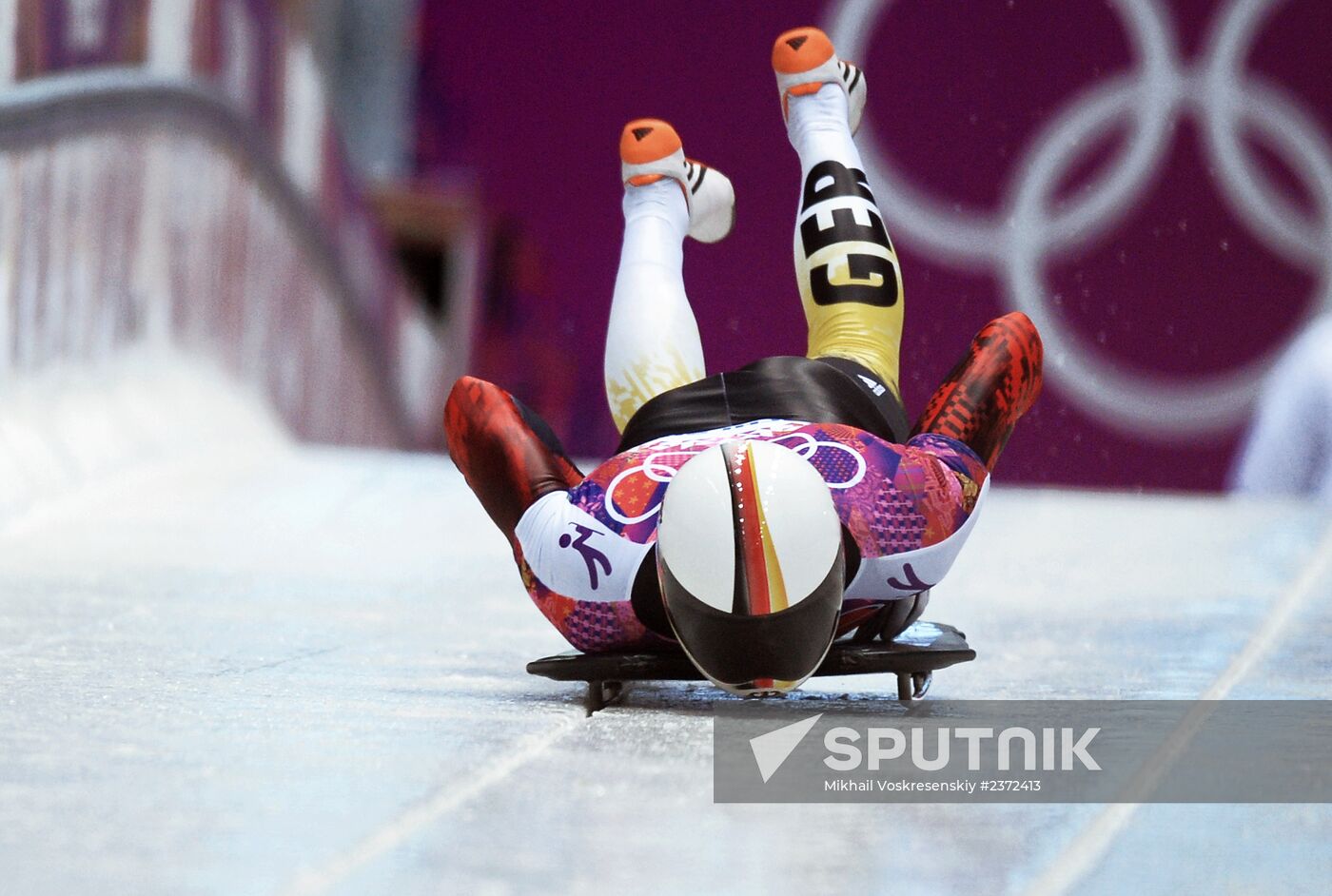 2014 Winter Olympics. Skeleton. Men. Day One