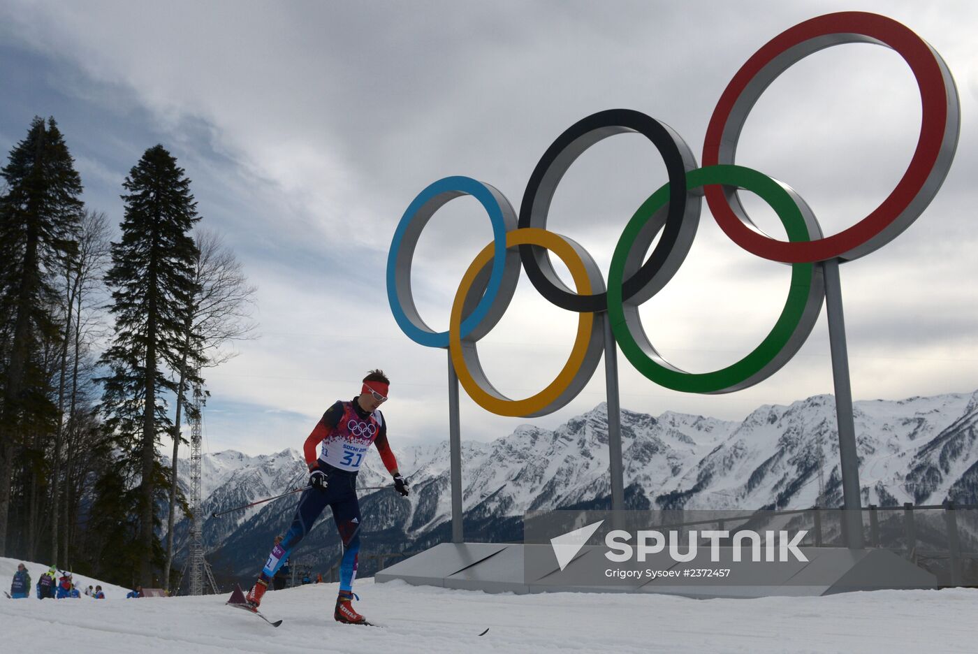 2014 Winter Olympics. Cross-country skiing. Men. Individual race
