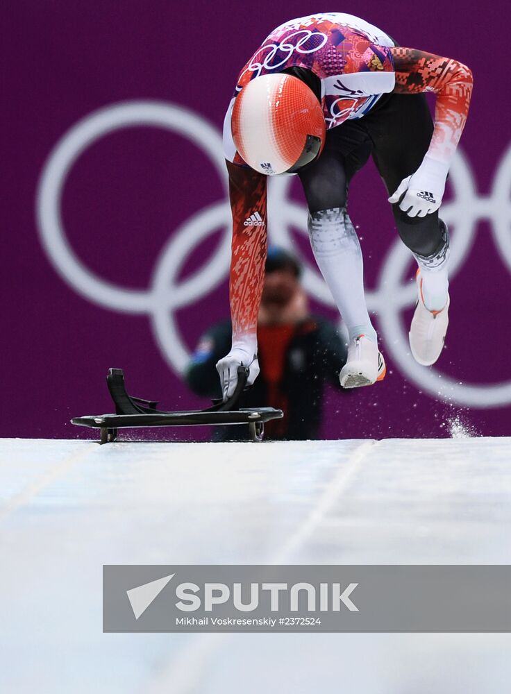 2014 Winter Olympics. Skeleton. Men. Day One