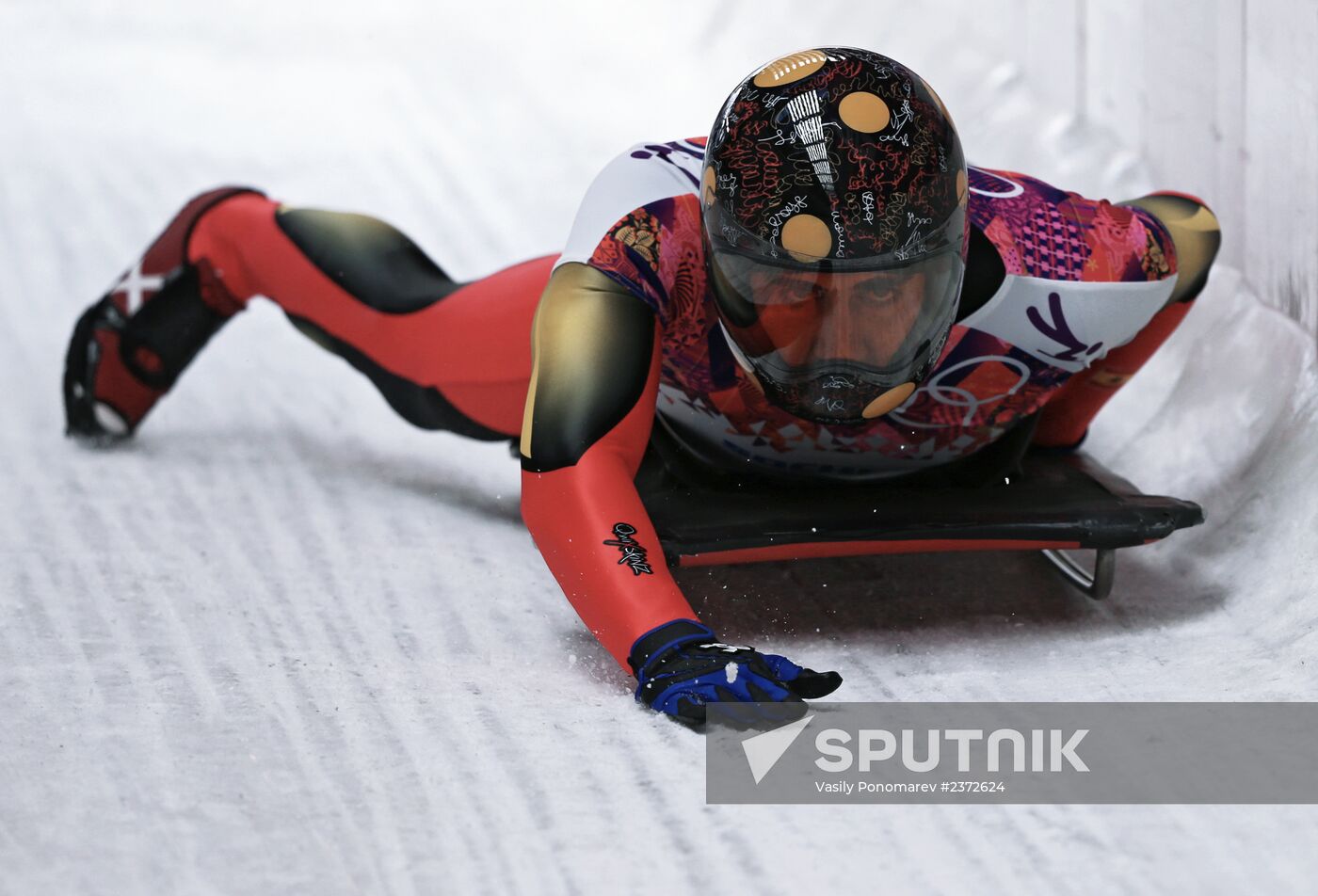 2014 Winter Olympics. Skeleton. Men. Day One