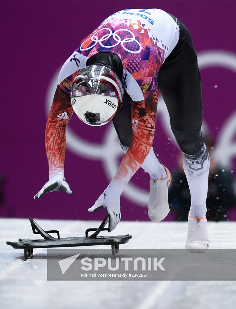 2014 Winter Olympics. Skeleton. Men. Day One