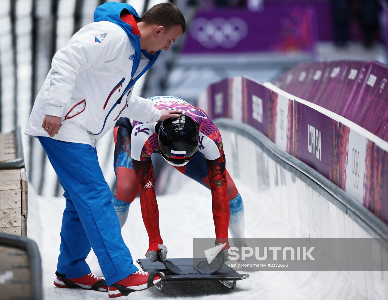 2014 Winter Olympics. Skeleton. Men. Day One