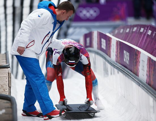 2014 Winter Olympics. Skeleton. Men. Day One