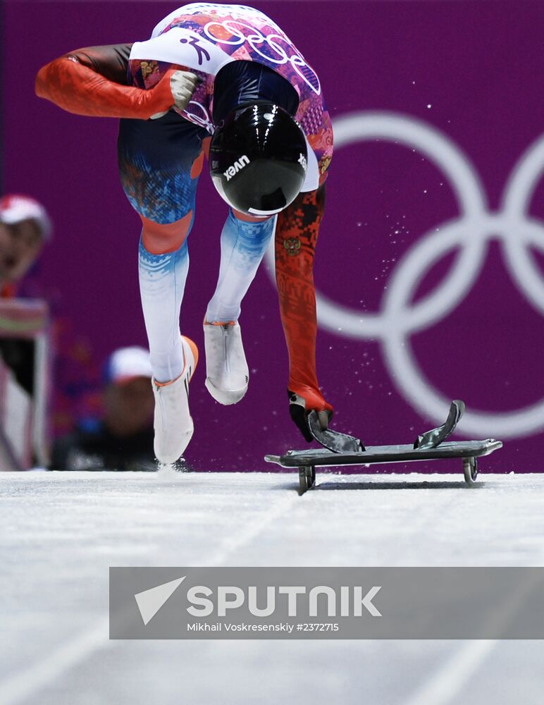 2014 Winter Olympics. Skeleton. Day One