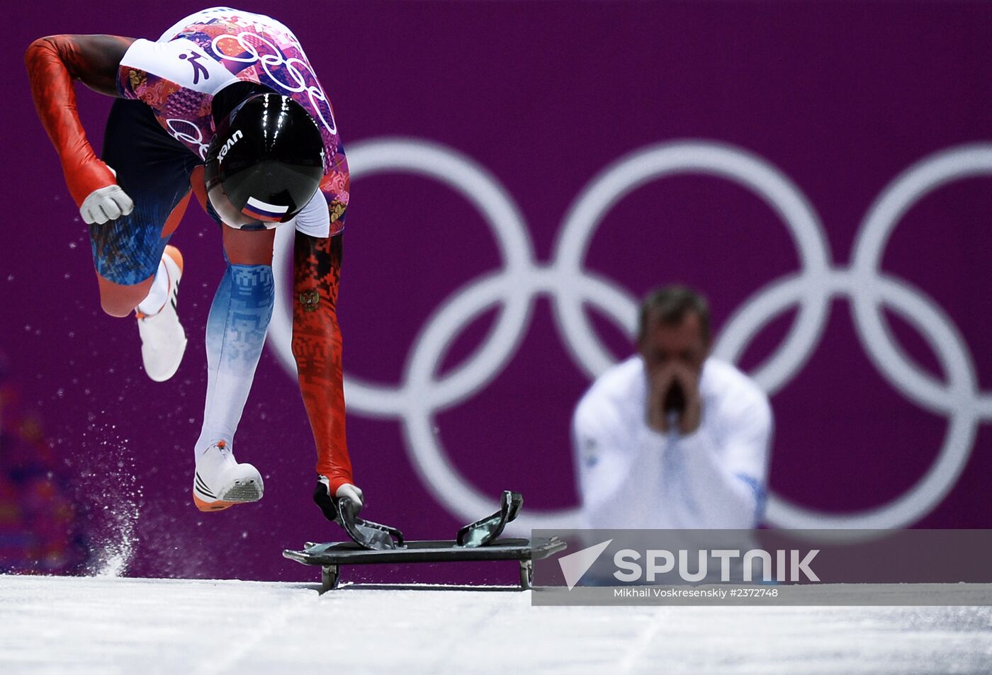 2014 Winter Olympics. Skeleton. Men. Day One