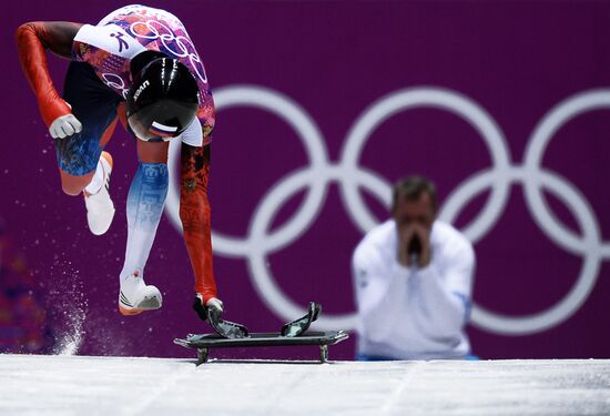 2014 Winter Olympics. Skeleton. Men. Day One