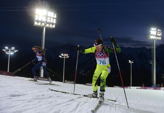 2014 Winter Olympics. Biathlon. Women. Individual race