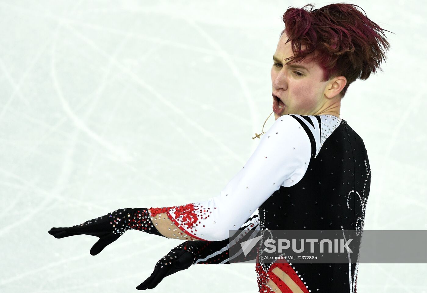 2014 Olympics. Figure skating. Men. Short program. Free skating program