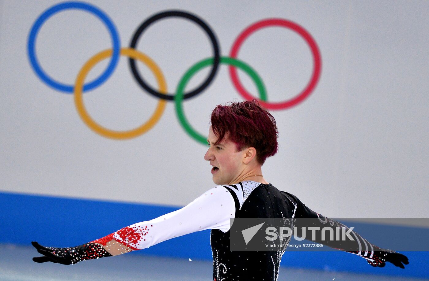 2014 Olympics. Figure skating. Men. Short program. Free skating program