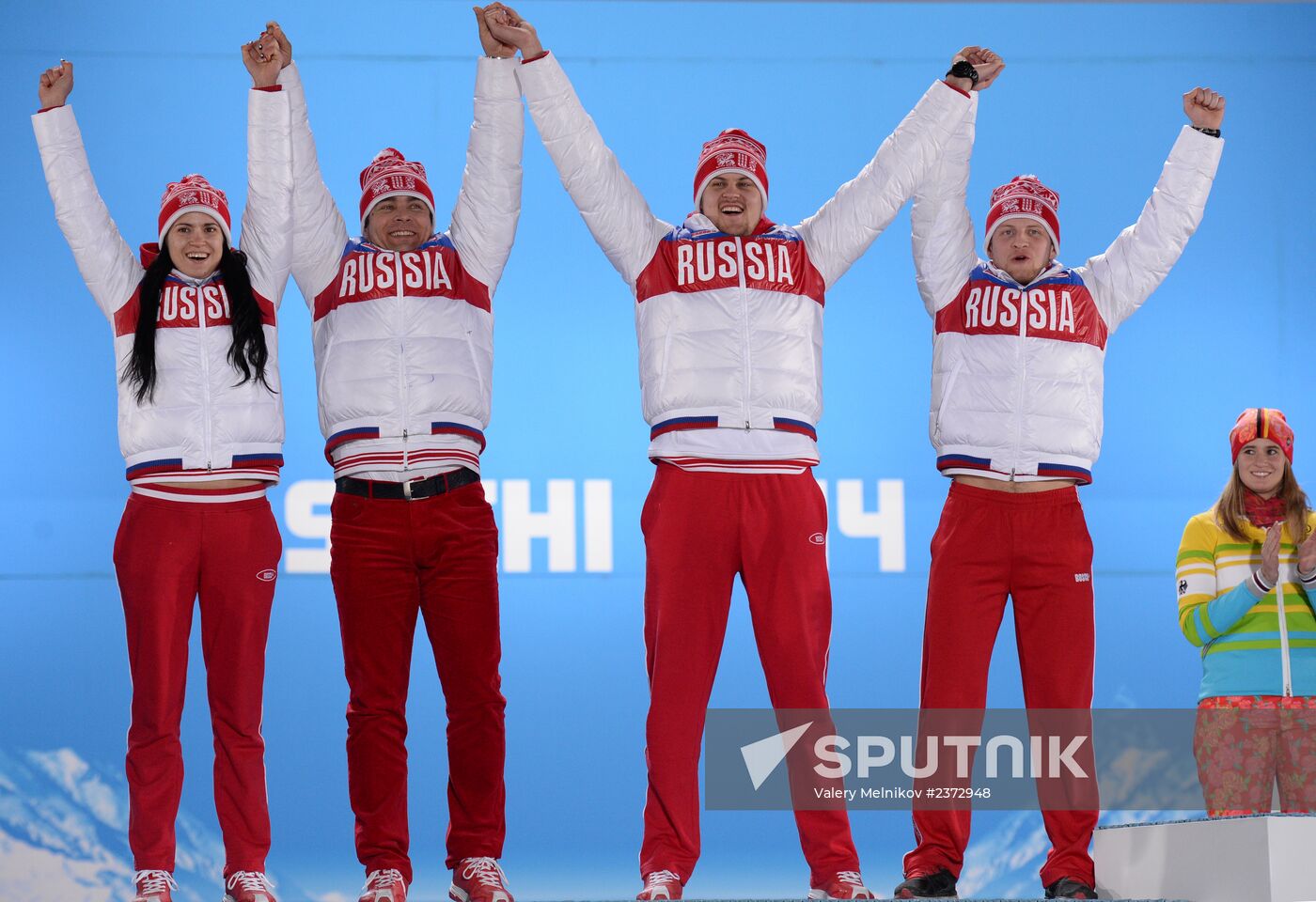 2014 Winter Olympics. Medal ceremony. Day Seven