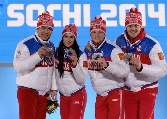 2014 Winter Olympics. Medal ceremony. Day Seven