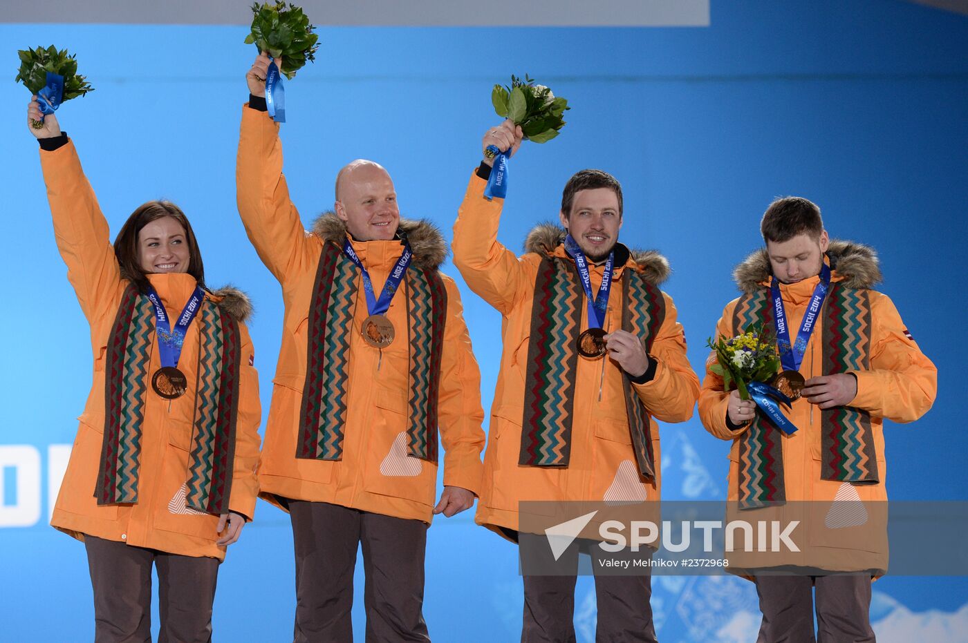 2014 Winter Olympics. Medal ceremony. Day Seven