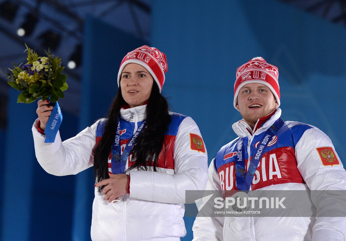 2014 Winter Olympics. Medal ceremony. Day Seven