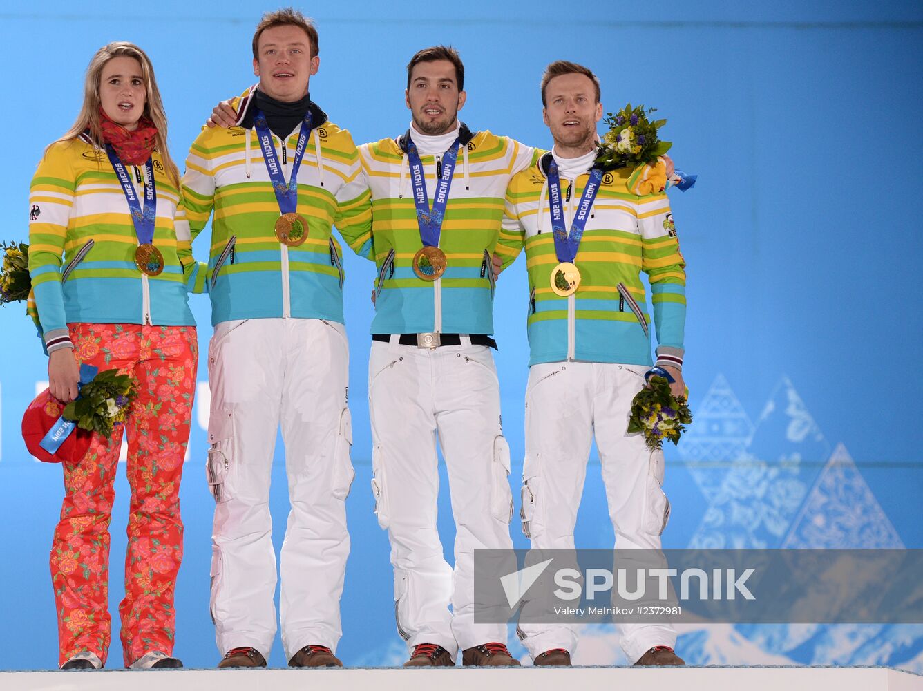 2014 Winter Olympics. Medal ceremony. Day Seven