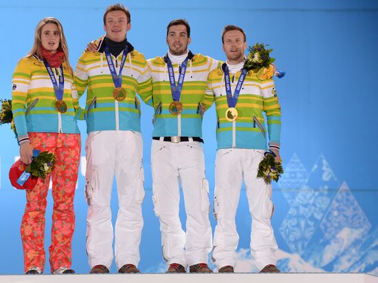 2014 Winter Olympics. Medal ceremony. Day Seven