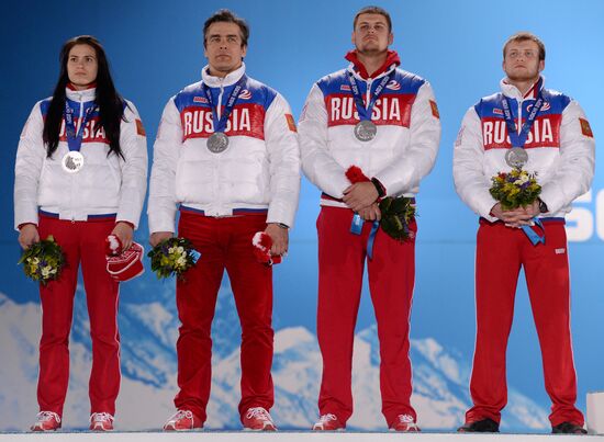 2014 Winter Olympics. Medal ceremony. Day Seven