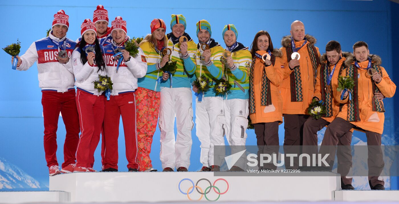 2014 Winter Olympics. Medal ceremony. Day Seven