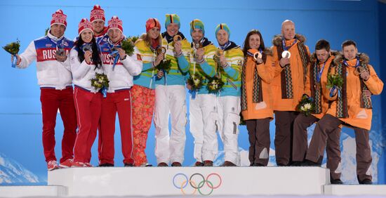 2014 Winter Olympics. Medal ceremony. Day Seven