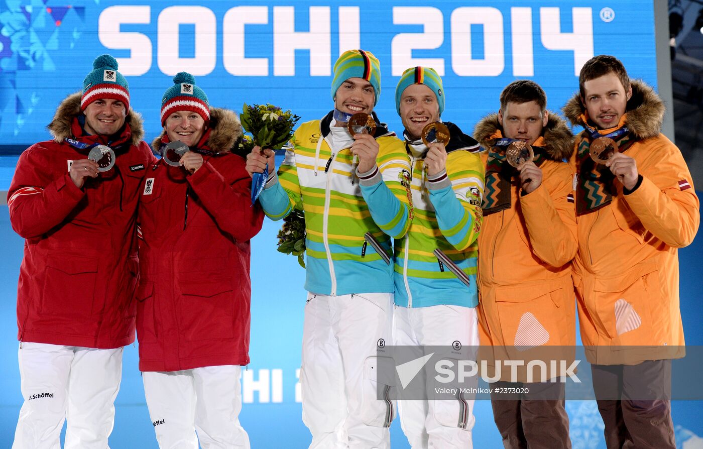 2014 Winter Olympics. Medal ceremony. Day Seven