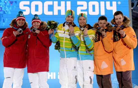 2014 Winter Olympics. Medal ceremony. Day Seven