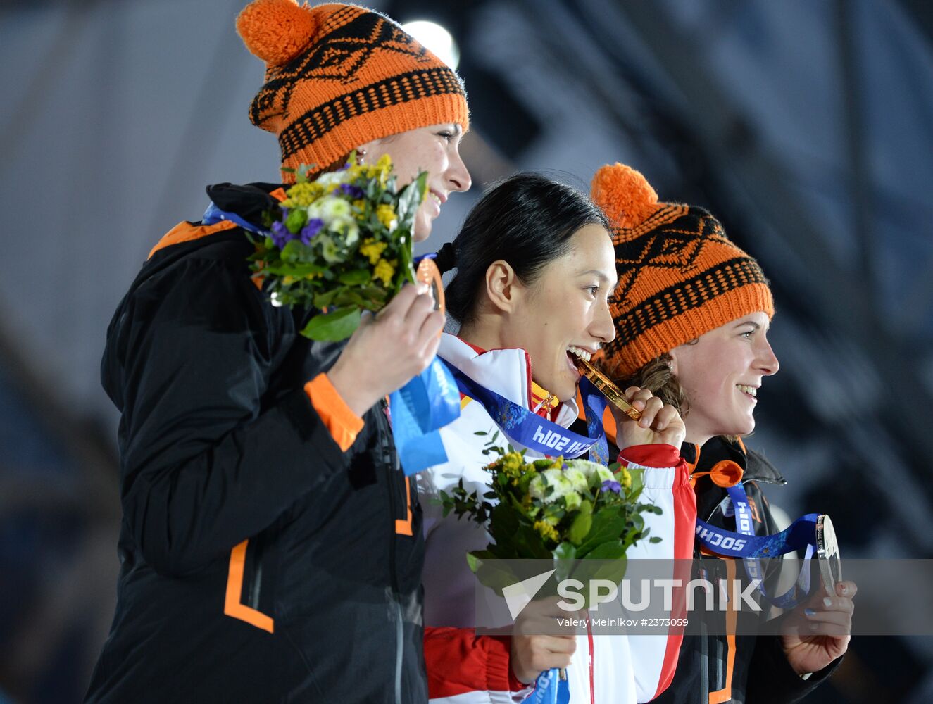 2014 Winter Olympics. Medal ceremony. Day Seven