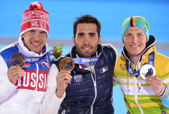 2014 Winter Olympics. Medal ceremony. Day Seven