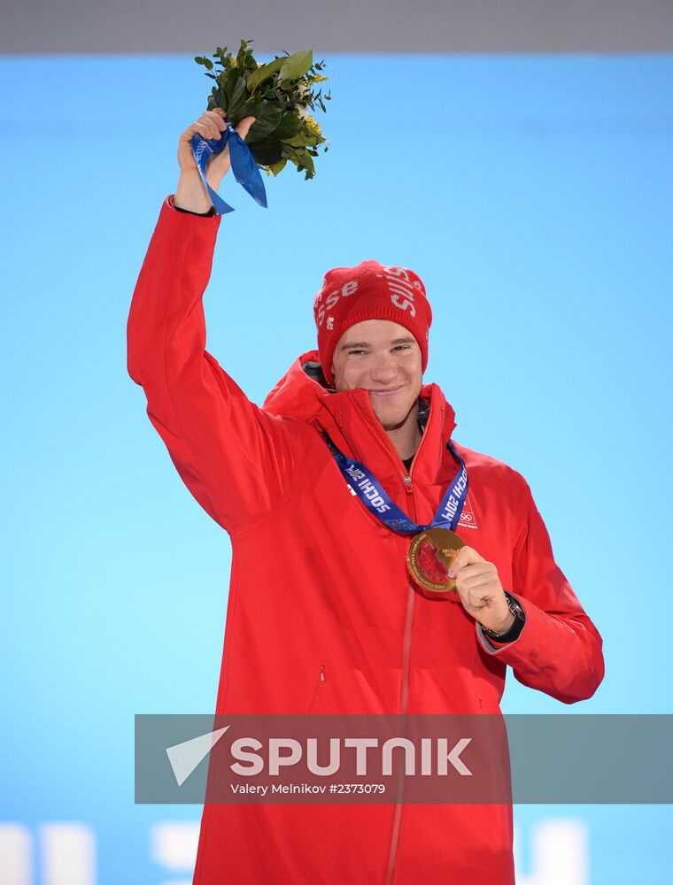 2014 Winter Olympics. Medal ceremony. Day Seven