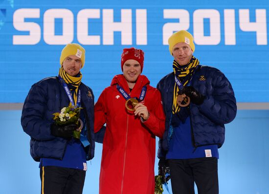 2014 Winter Olympics. Medal ceremony. Day Seven