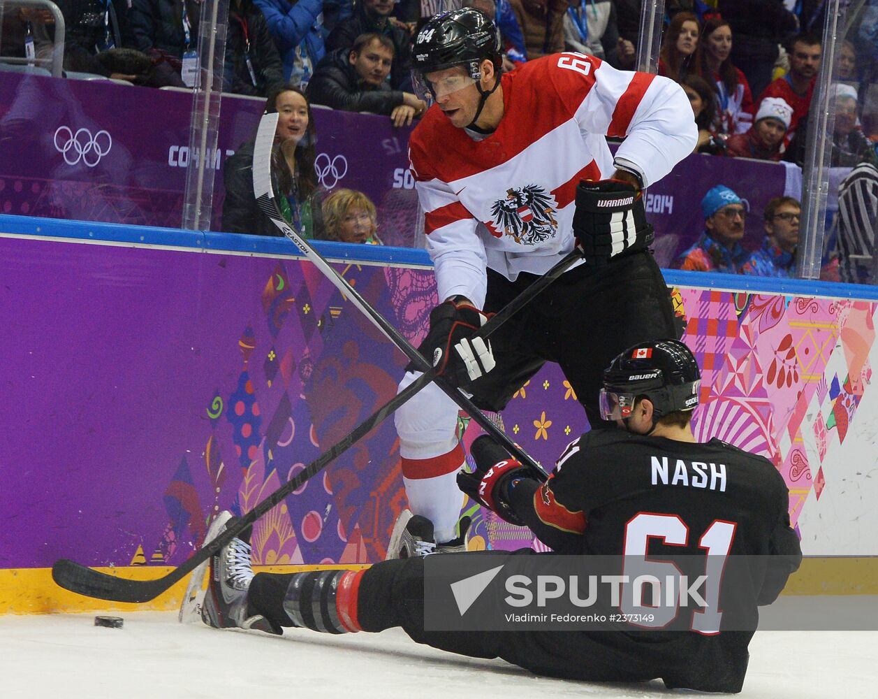2014 Winter Olympics. Ice hockey. Men. Canada vs. Austria
