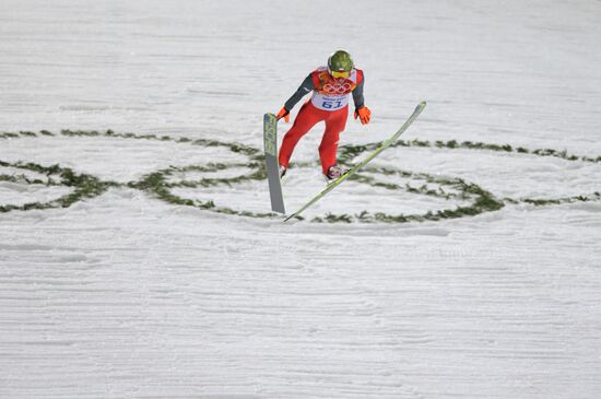 2014 Winter Olympics. Ski jumping. Men. Large hill. Qualification