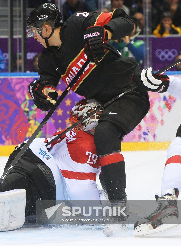 2014 Winter Olympics. Ice hockey. Men. Canada vs. Austria