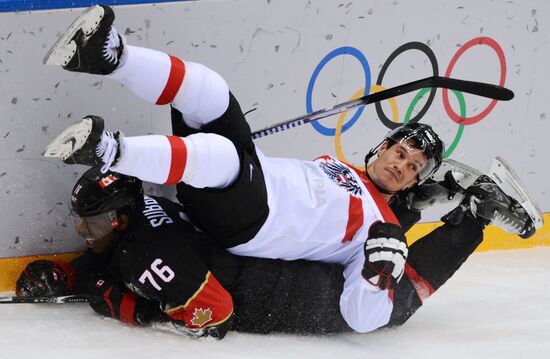 2014 Winter Olympics. Ice hockey. Men. Canada vs. Austria