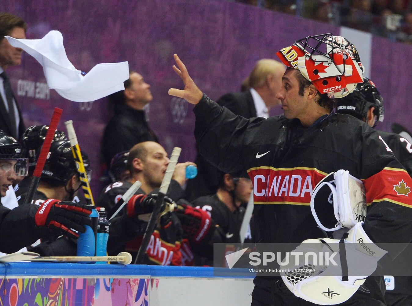 2014 Winter Olympics. Ice hockey. Men. Canada vs. Austria